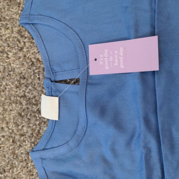 NWT Girls Ruffle Sleeve Peasant Blouse Size XXS (7) Color Blue Icicle - Picture 3 of 5